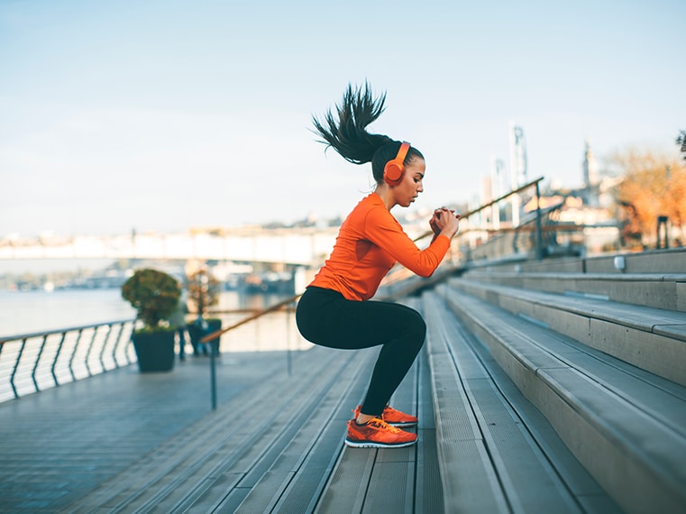 Woman excersizing