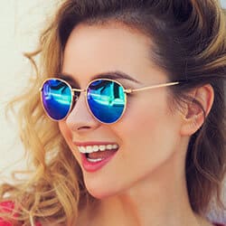 Woman wearing sunglasses